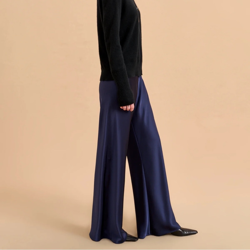 La Ligne Colby Pant | Midnight Satin | XS | Brand New